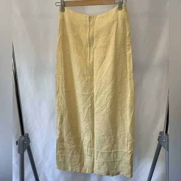 Linen Midi Skirt - Picture 3 of 4